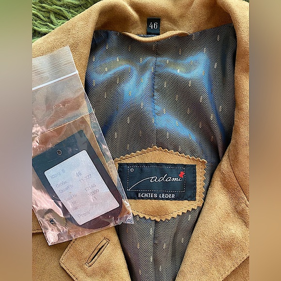 ADAMI Tan Suede Leather Jacket in SZ US 14 - Picture 4 of 4